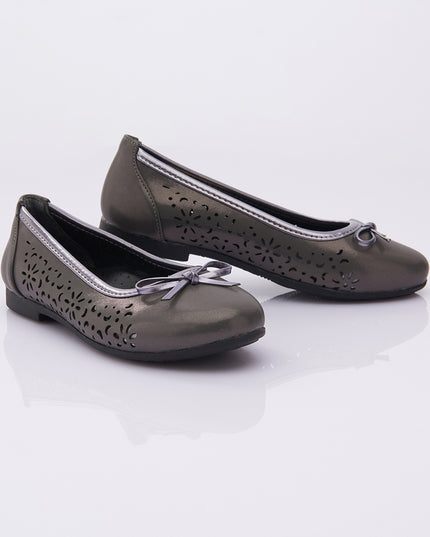 PERLA-V11P-DARK GREY-PERFORATED FLATS