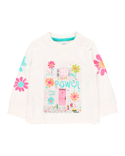 Boboli-off white-Knit t-Shirt for baby - organic-244000-1111