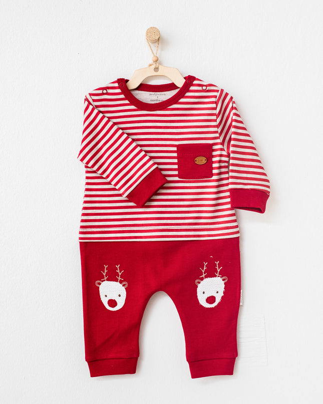Andy Wawa-BURGUNDY-Baby overall ROMPER NEW YEAR BOYS-AC21264