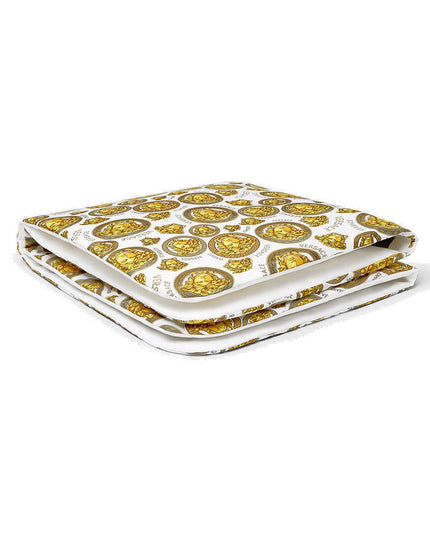 VERSACE-OUTDOOR BLANKET-1000092-1A01141-2W110-WHITE+GOLD