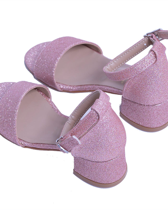 PERLA-FN01PF-GLITTER PINK-SANDAL STRAP HEELS