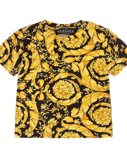 VERSACE-T-SHIRT-1000102-1A02445-5B000-BLACK+GOLD