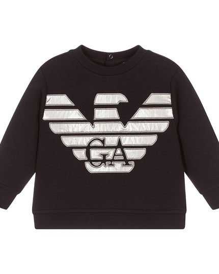 armani-Navy Blue Logo Sweatshirt-3lhmj6-1jhsz-0920
