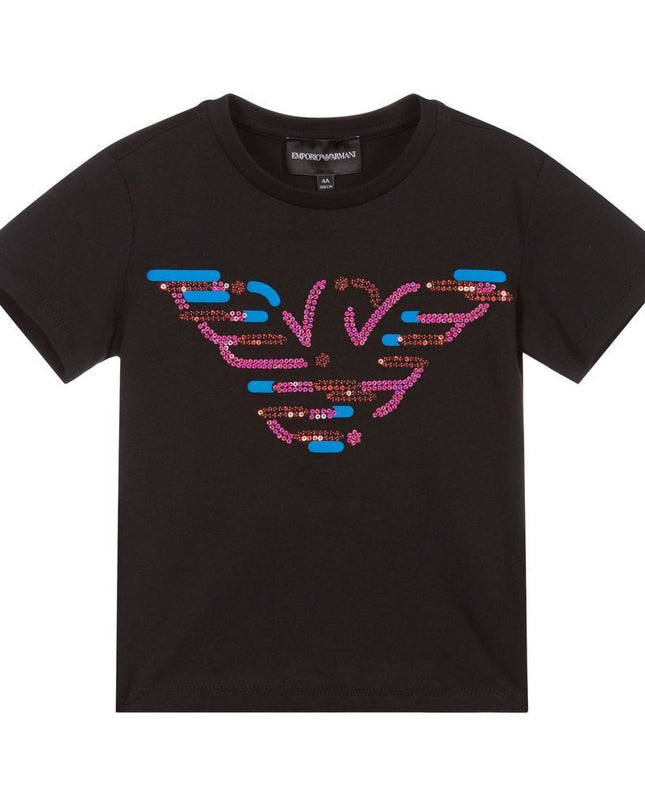 Black Sequin Logo T-shirt