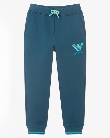 armani-Blue Logo Sweatpants-6l4pj7-4j5gz-0955