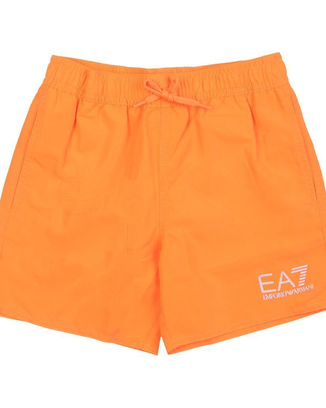Kids Atelier-Armani-Orange Swim Shorts