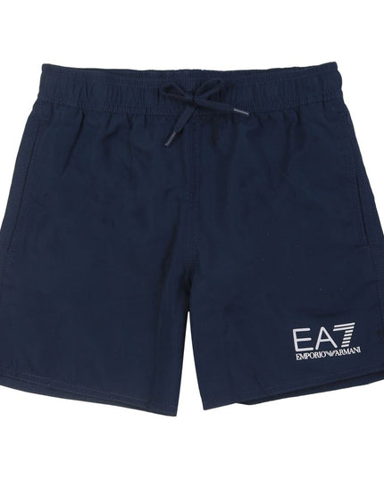 Kids Atelier-Armani-Navy Blue Swim Shorts
