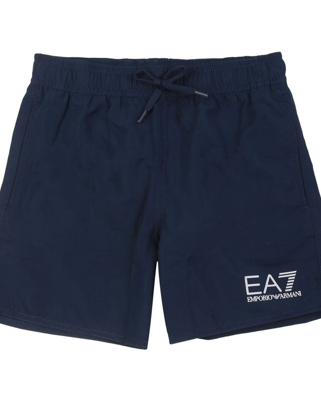 Kids Atelier-Armani-Navy Blue Swim Shorts