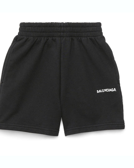 balenciaga-Black Logo Shorts-681862-tovt6-1070