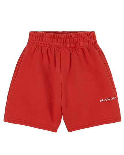 Kids Atelier-Balenciaga-Red Logo Shorts