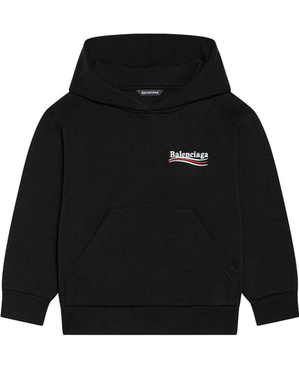 Kids Atelier-Balenciaga-Black Logo Hoodie