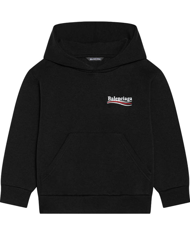 Kids Atelier-Balenciaga-Black Logo Hoodie