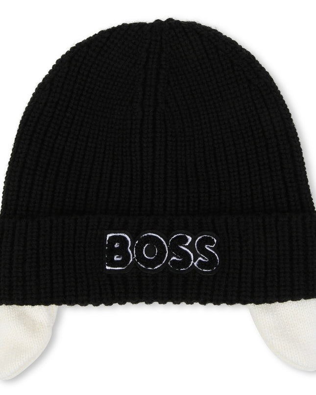 Black Logo Knitted Hat