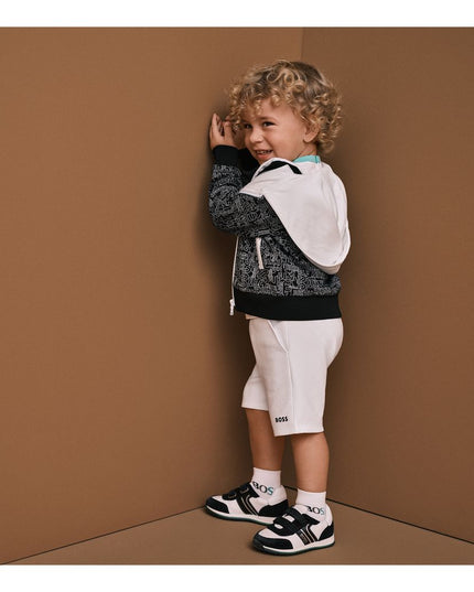 boss-White Bermuda Shorts-j04427-10b