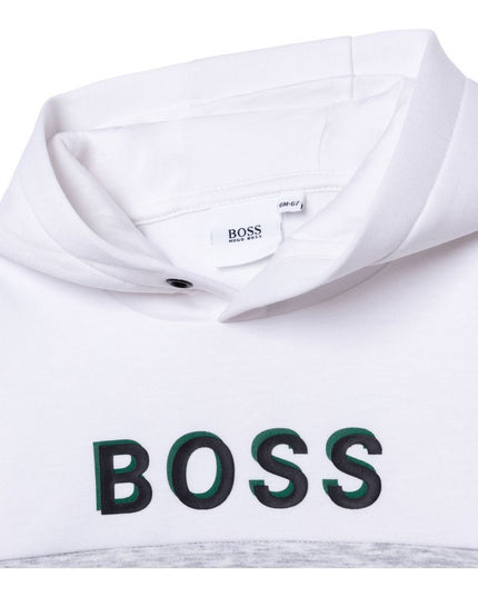 boss-Gray Hooded Sweatshirt-j05894-a32