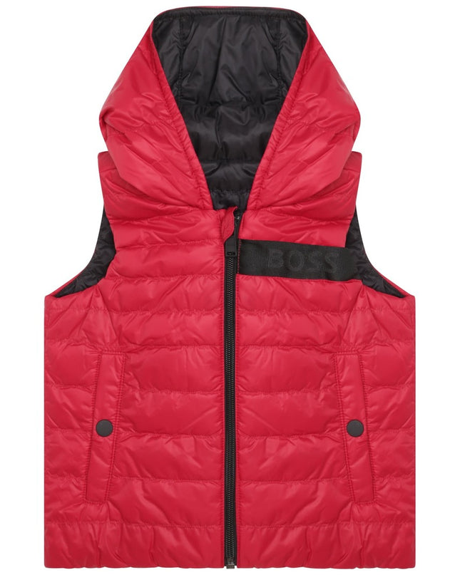 boss-Red & Navy Puffer Jacket-j06253-99c