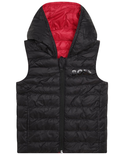 boss-Red & Navy Puffer Jacket-j06253-99c