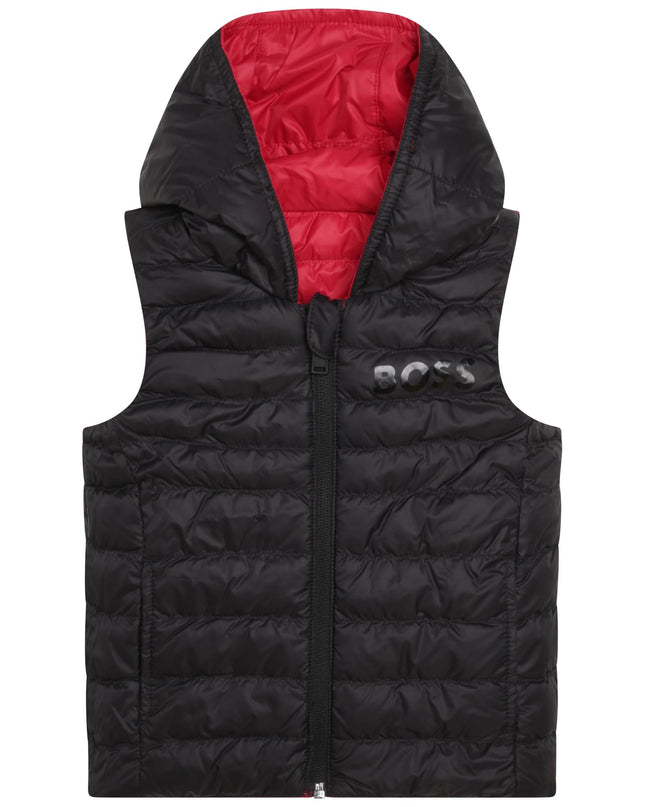 boss-Red & Navy Puffer Jacket-j06253-99c