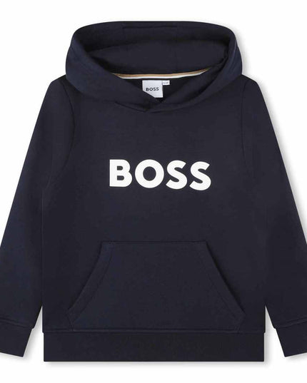 Navy Hooded Logo Sweatshirt