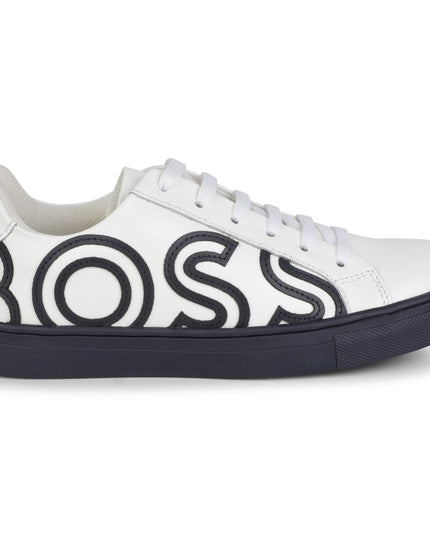 boss-j29330-849-kb-White Navy Logo Lace Sneaker