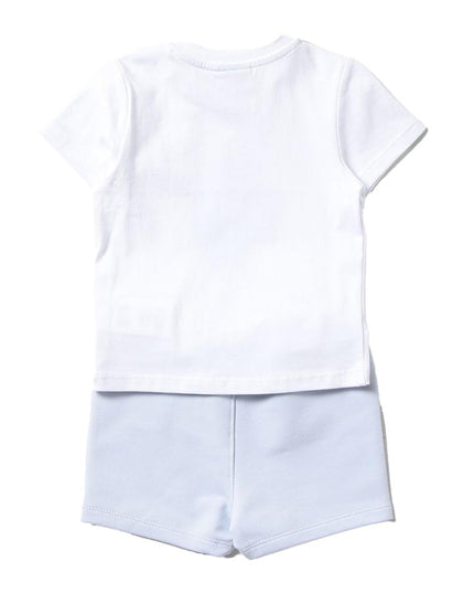 boss-White & Blue Shorts & T-Shirt Set-j98353-10b