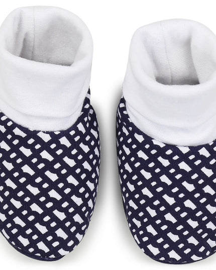 boss-j98394-849-nb-Navy Blue Hat and Booties Set