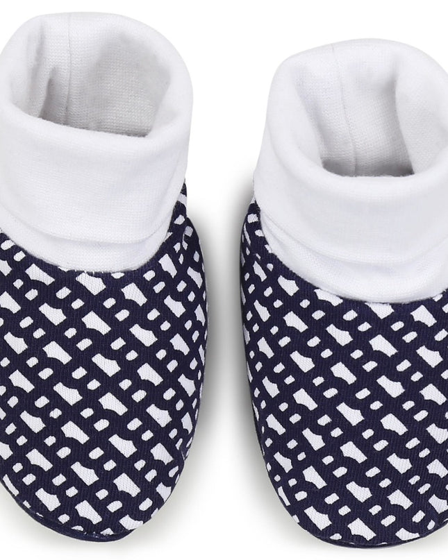 boss-j98394-849-nb-Navy Blue Hat and Booties Set