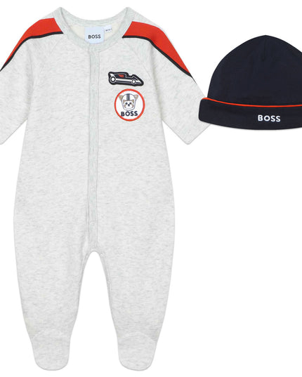 boss-j98436-a10-Logo-Embroidered Knitted Pyjama (set of two)