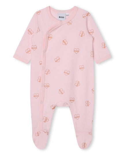 boss-j98444-44l-Pink & Rose Gold Organic Cotton Babygrow Set