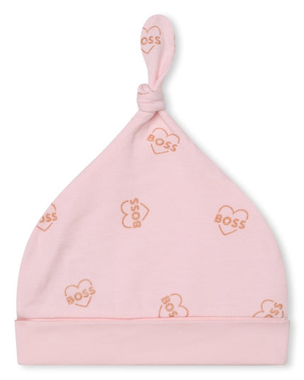 boss-j98444-44l-Pink & Rose Gold Organic Cotton Babygrow Set
