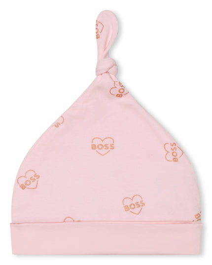 boss-j98444-44l-Pink & Rose Gold Organic Cotton Babygrow Set