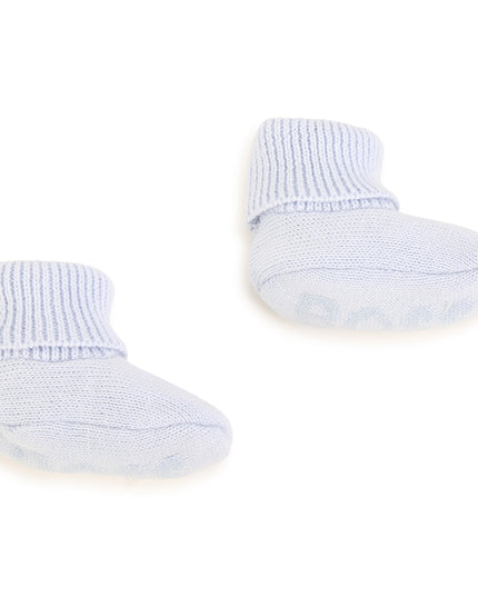 Kids Atelier-Boss-Blue Logo Hat & Booties Set