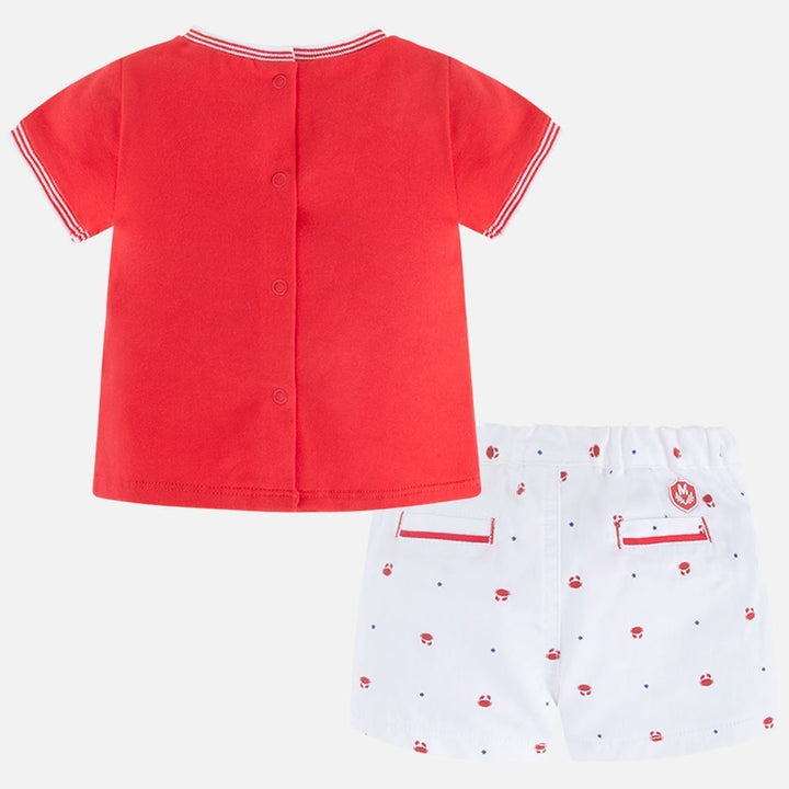 Mayoral Red Shirt and Shorts Set-Outfits-Mayoral-kids atelier
