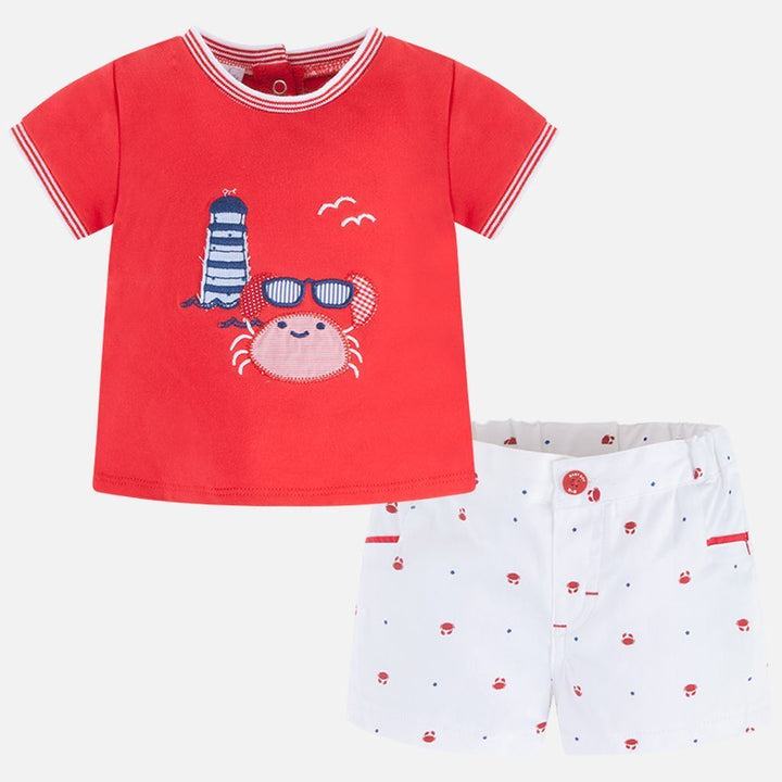 Mayoral Red Shirt and Shorts Set-Outfits-Mayoral-kids atelier