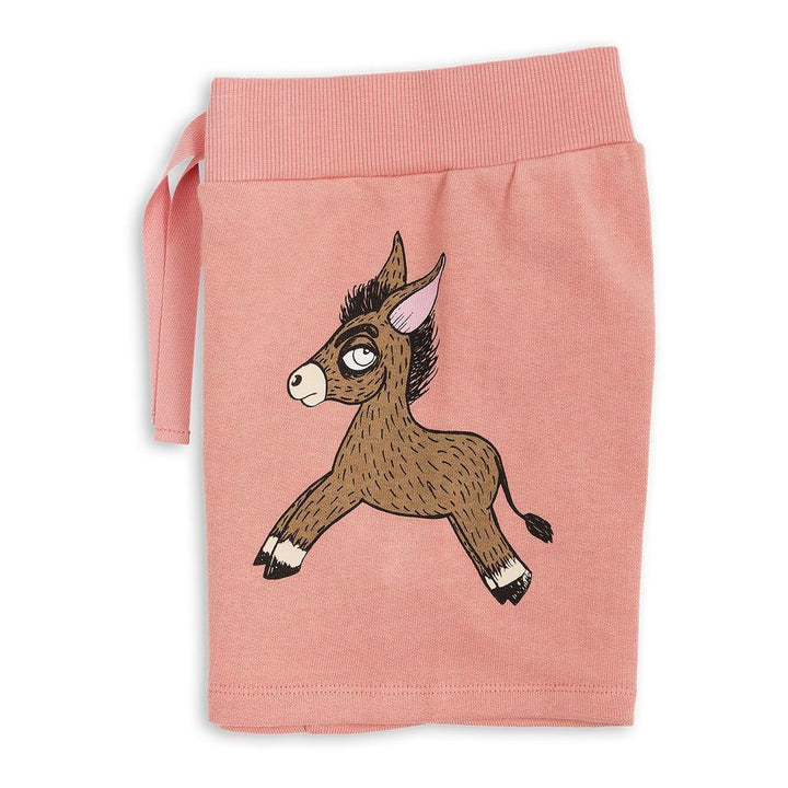 Mini Rodini Pink Donkey Sweatshorts-Shorts-Mini Rodini-kids atelier