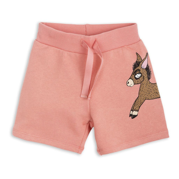 Mini Rodini Pink Donkey Sweatshorts-Shorts-Mini Rodini-kids atelier