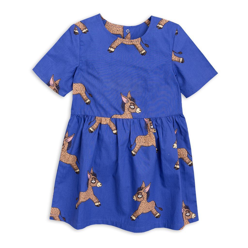 Mini Rodini Blue Donkey woven dress-Dresses-Mini Rodini-kids atelier
