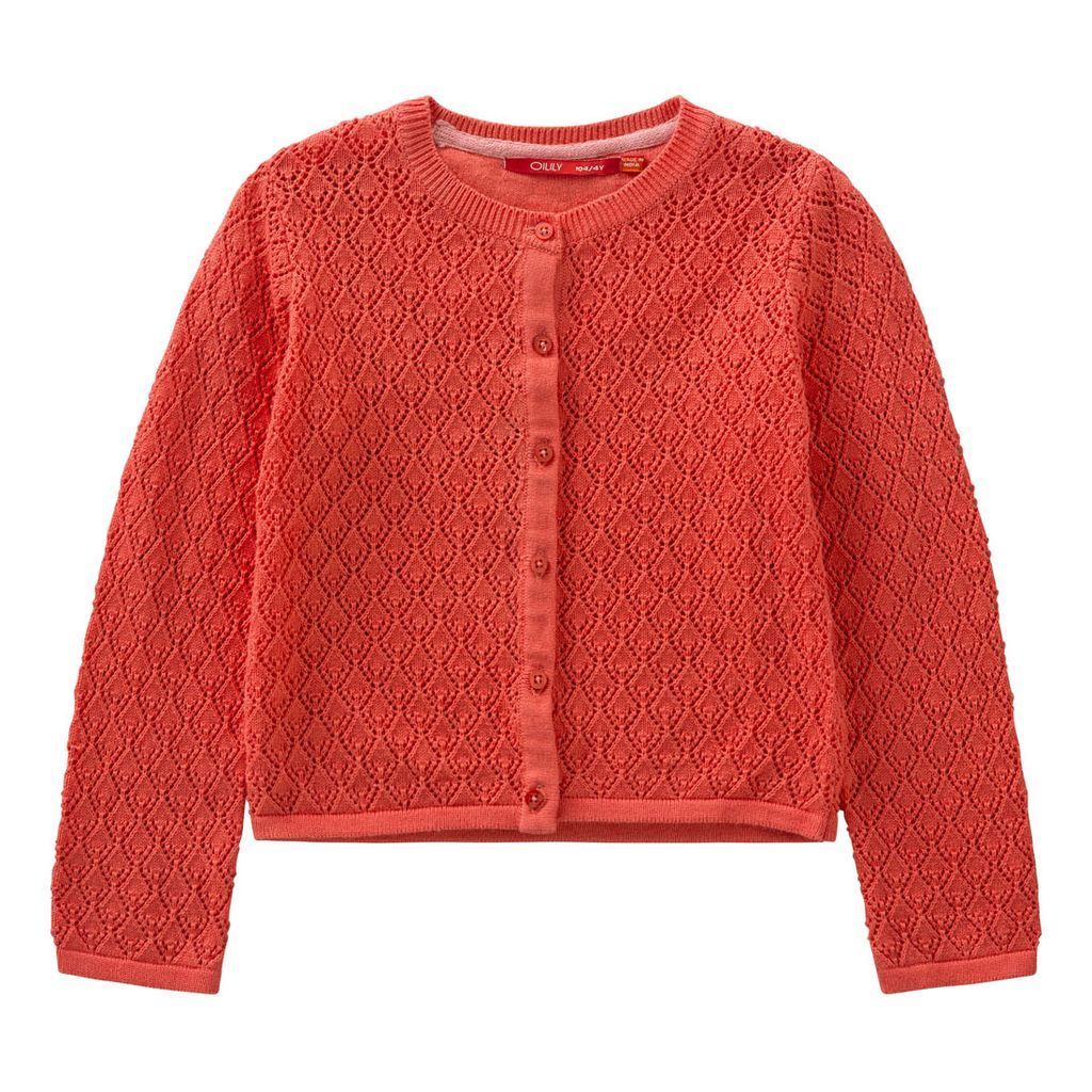 Oilily Red Kama Knitted Cardigan-Sweaters-Oilily-kids atelier