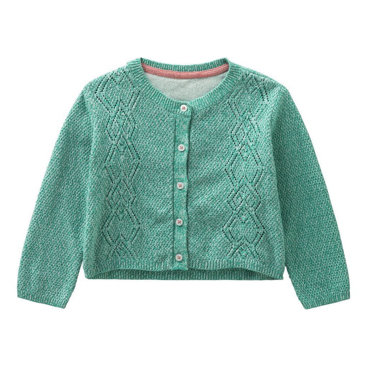 Oilily Turquoise Kama Knitted Cardigan-Sweaters-Oilily-kids atelier