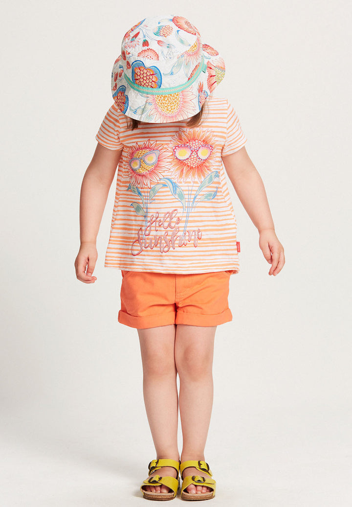 Oilily Plain Coral Twill Paradiso shorts-Shorts-Oilily-kids atelier