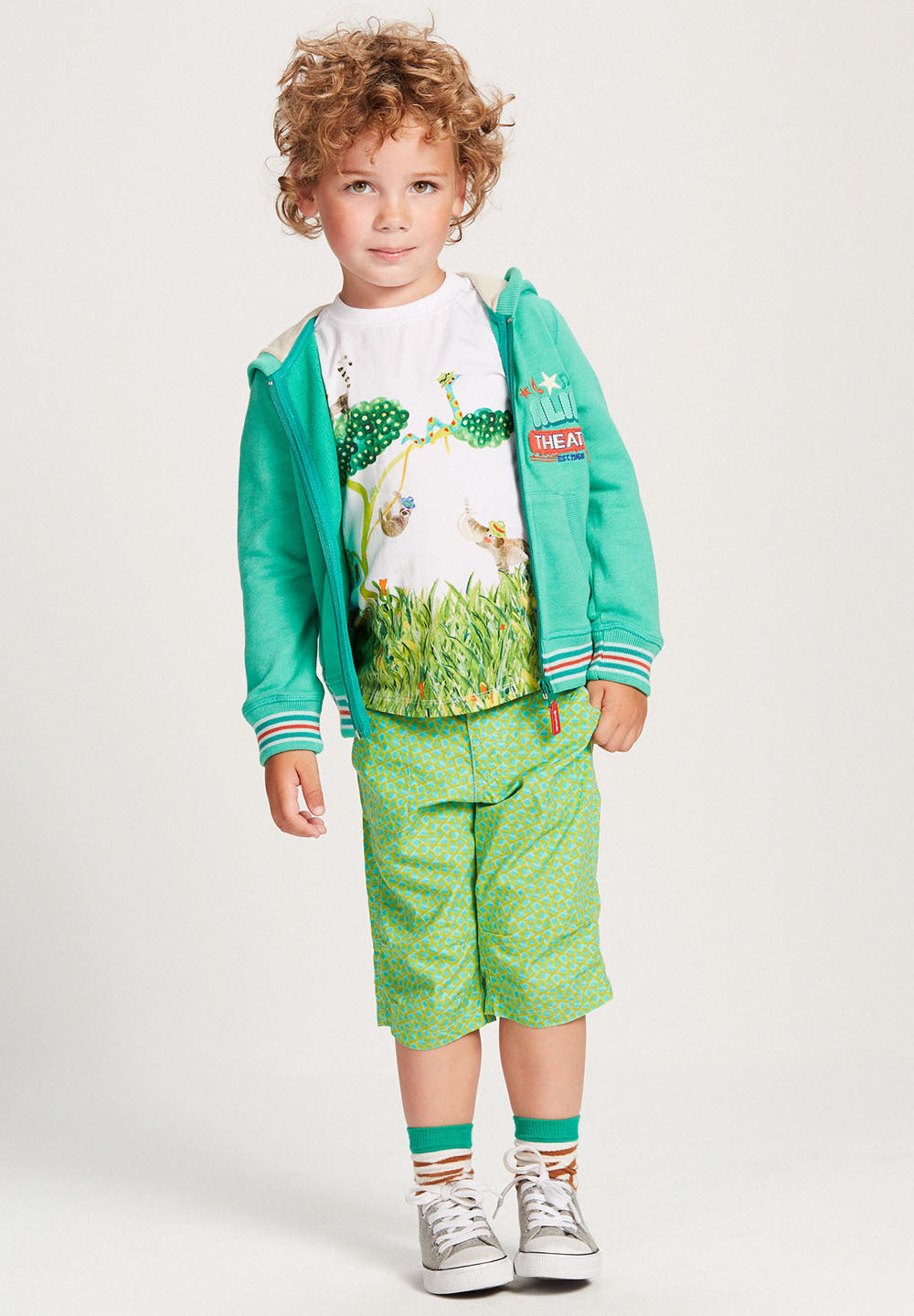 Oilily Green Heroic Cardigan-Outerwear-Oilily-kids atelier