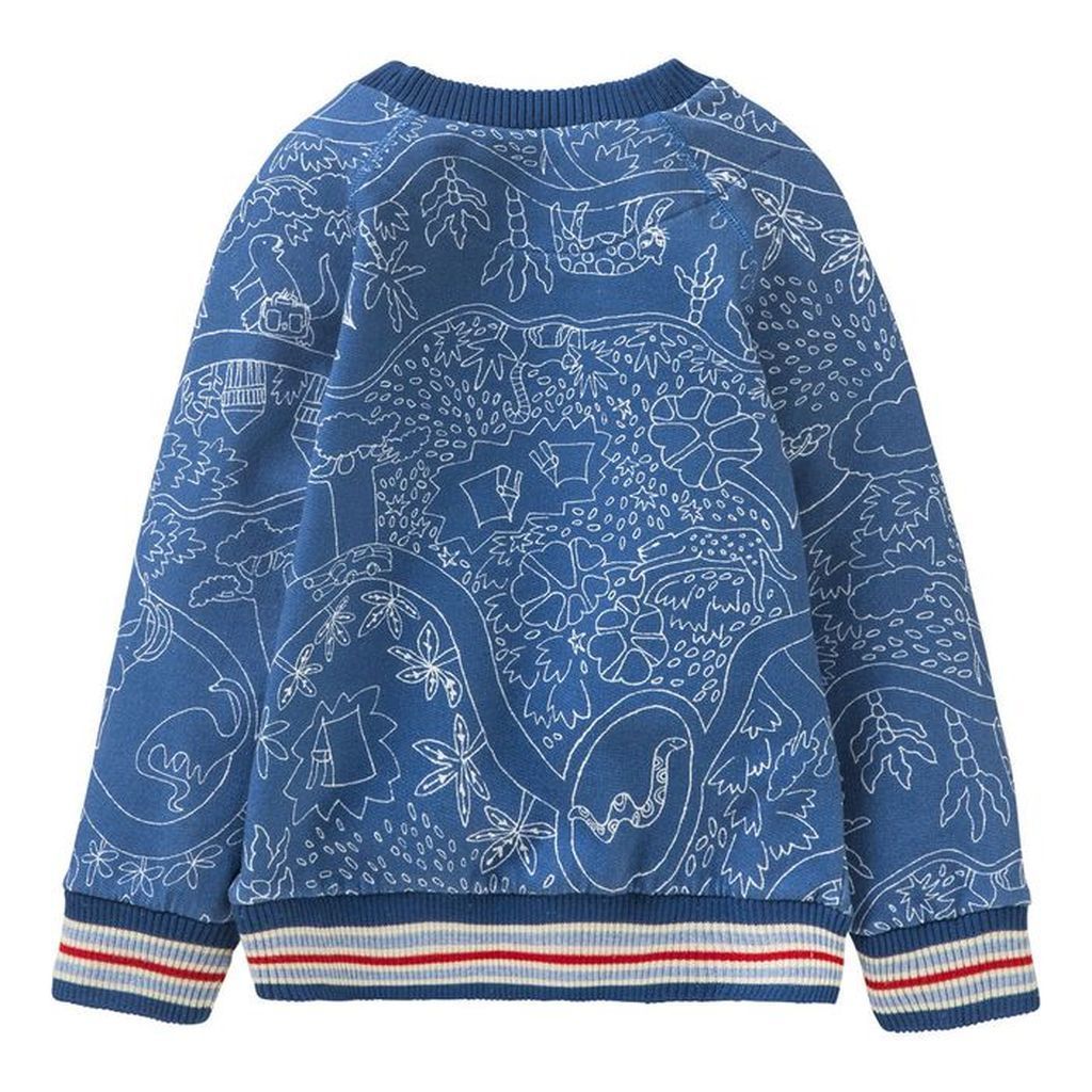 Oilily Blue Dino Hobbe Sweater-Sweaters-Oilily-kids atelier