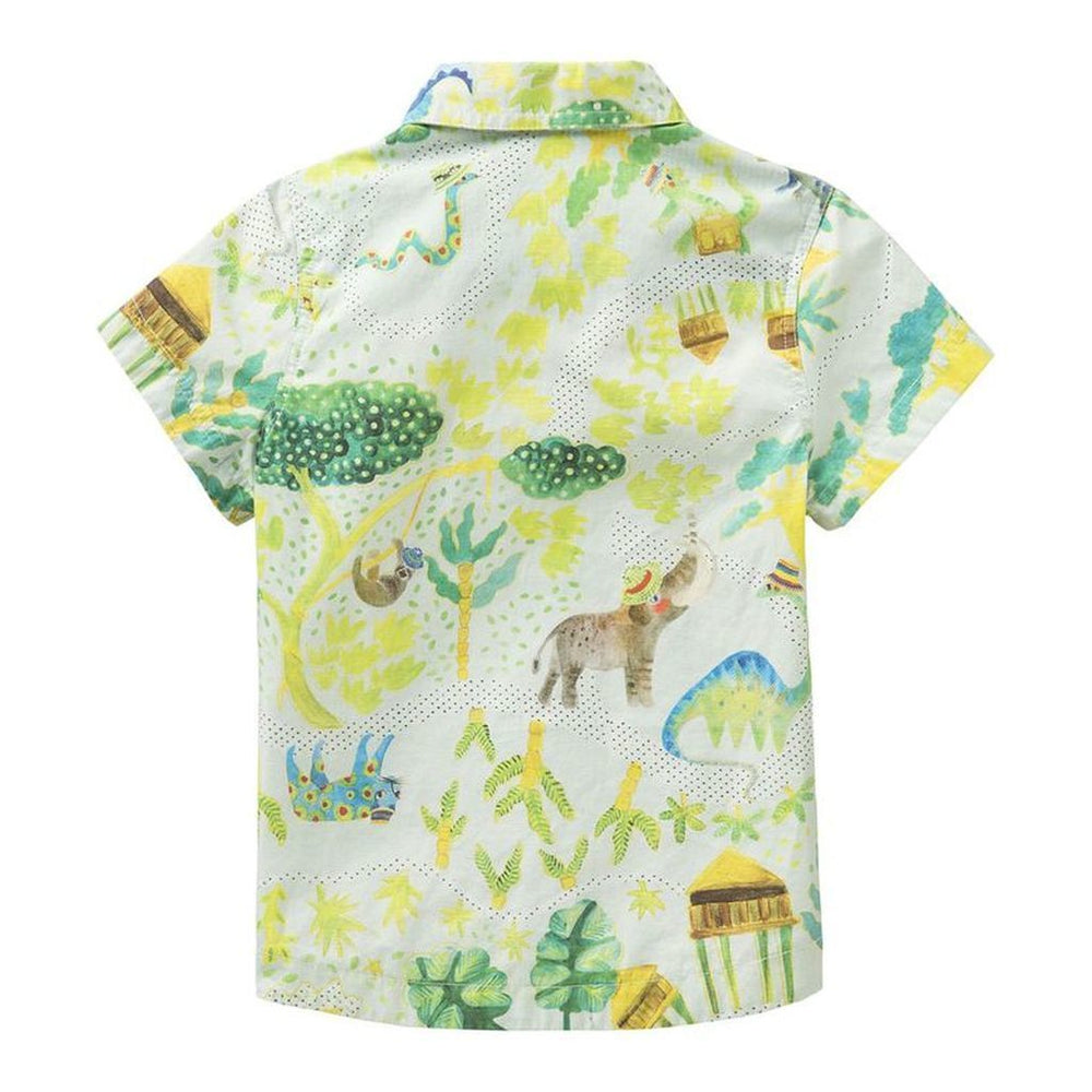Oilily Green Dino Nature Shirt-Shirts-Oilily-kids atelier