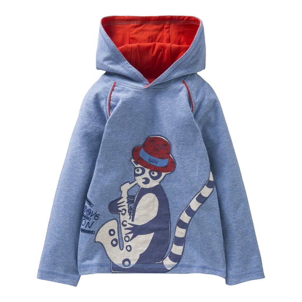 Oilily Blue Melee hooded T-shirt-Shirts-Oilily-kids atelier