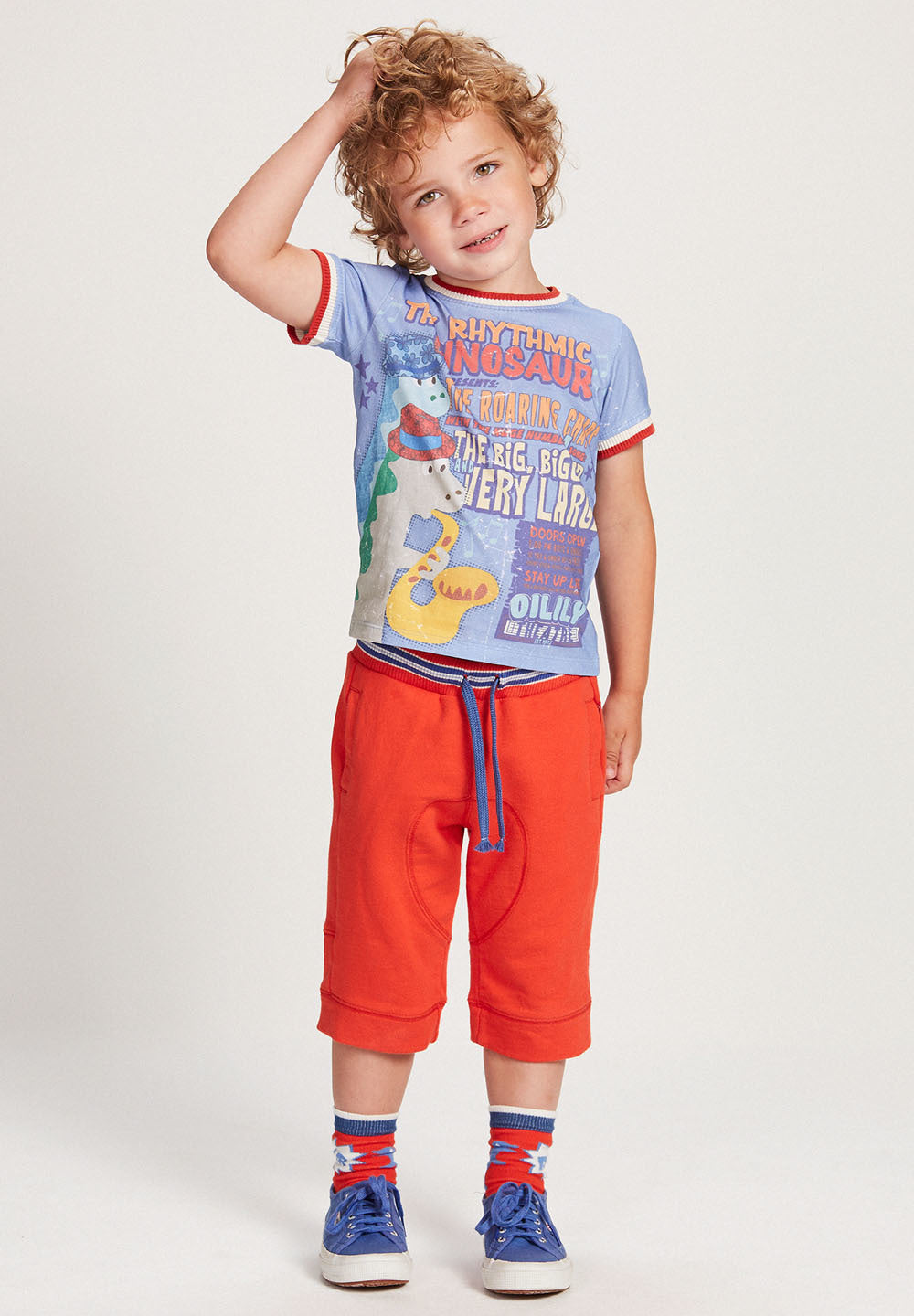 Oilily Red Halbert Sweat Shorts-Shorts-Oilily-kids atelier