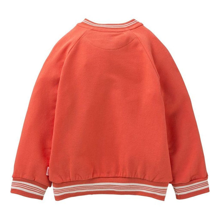 Oilily Orange Romantic Flower Cardigan-Outerwear-Oilily-kids atelier