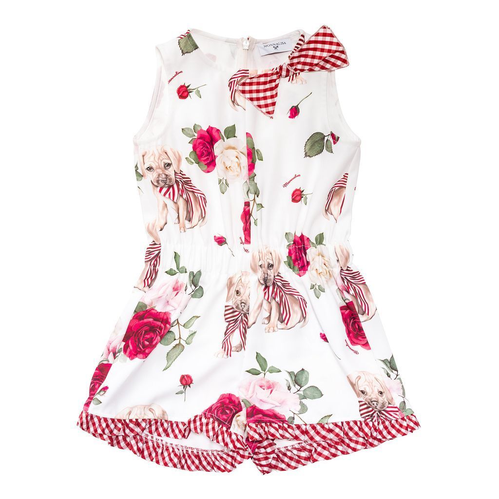 Monnalisa Tuta Country Rose Romper-Bodysuits-Monnalisa-kids atelier