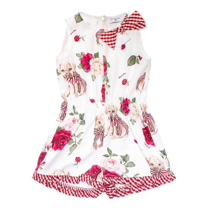 Monnalisa Tuta Country Rose Romper-Bodysuits-Monnalisa-kids atelier