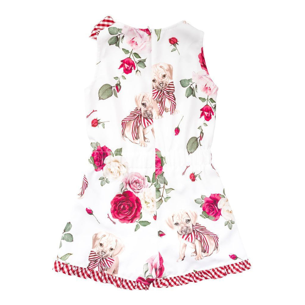 Monnalisa Tuta Country Rose Romper-Bodysuits-Monnalisa-kids atelier