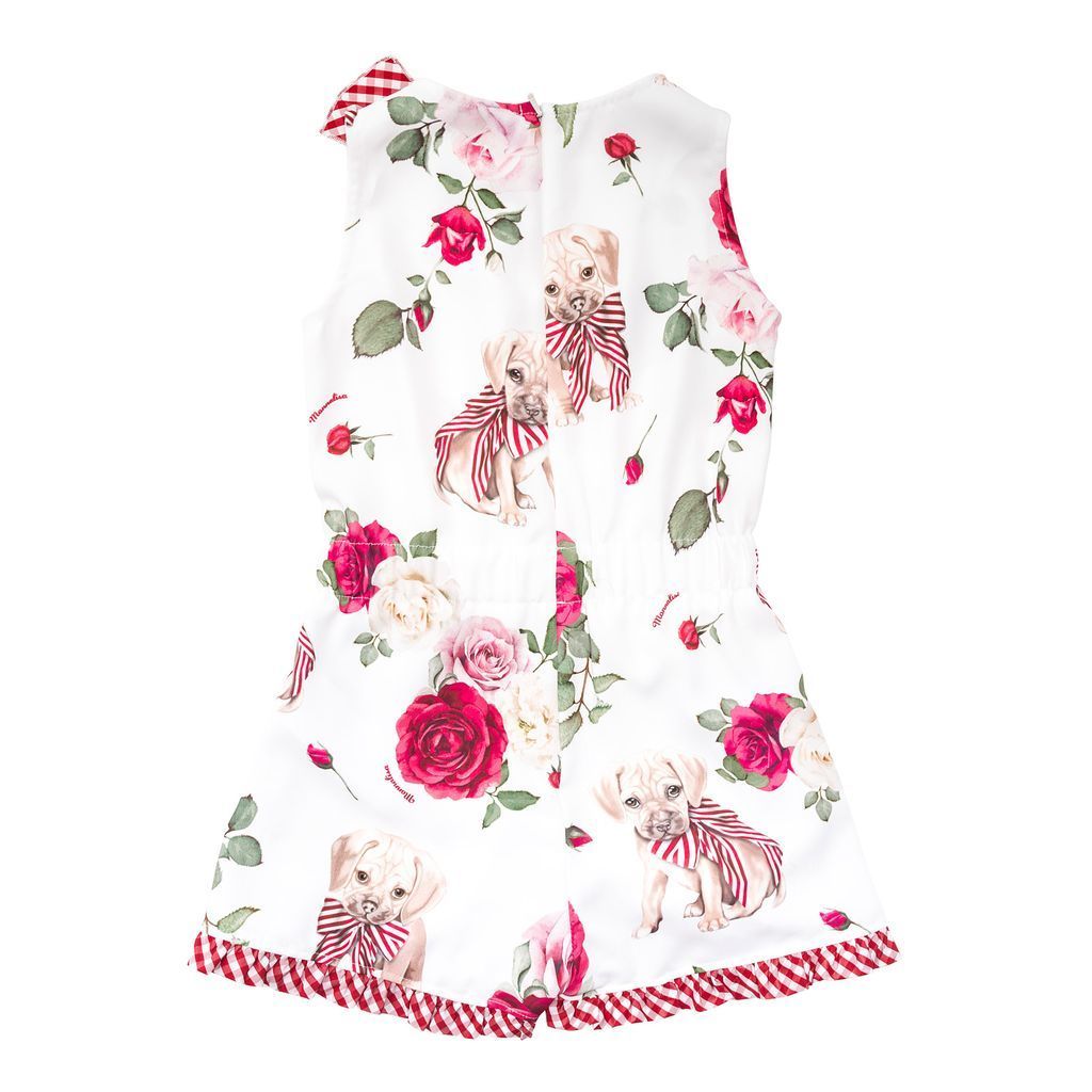 Monnalisa Tuta Country Rose Romper-Bodysuits-Monnalisa-kids atelier